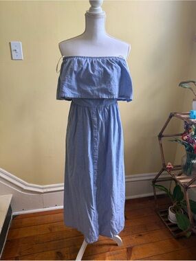 J.O.A. Light Blue Casual Maxi Dress
